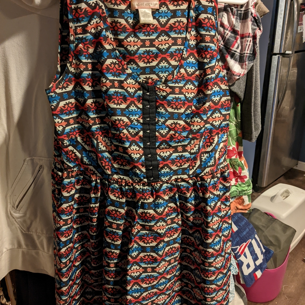Colorful Geometric Pattern Dress